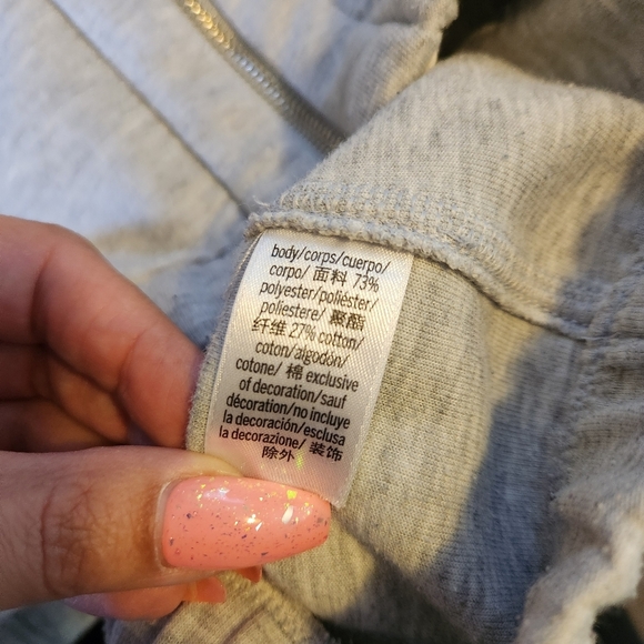 Victoria's Secret Sport VSX Gray Full Zip Hoodie Sweatshirt XS Casual Activewear - Picture 7 of 9